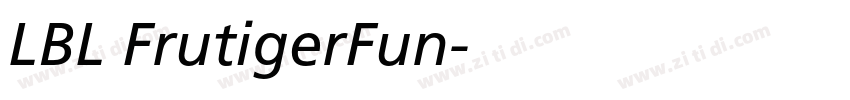 LBL FrutigerFun字体转换